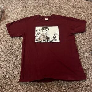 Supreme Burgundy Graphic Tee